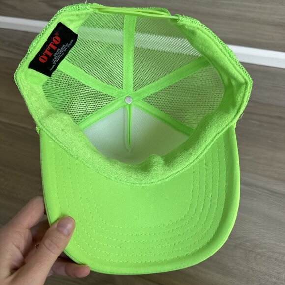 Reef Surf Sandals Otto Snapback Trucker Hat Cap Adjustable Foam Front Neon Green - Picture 6 of 9